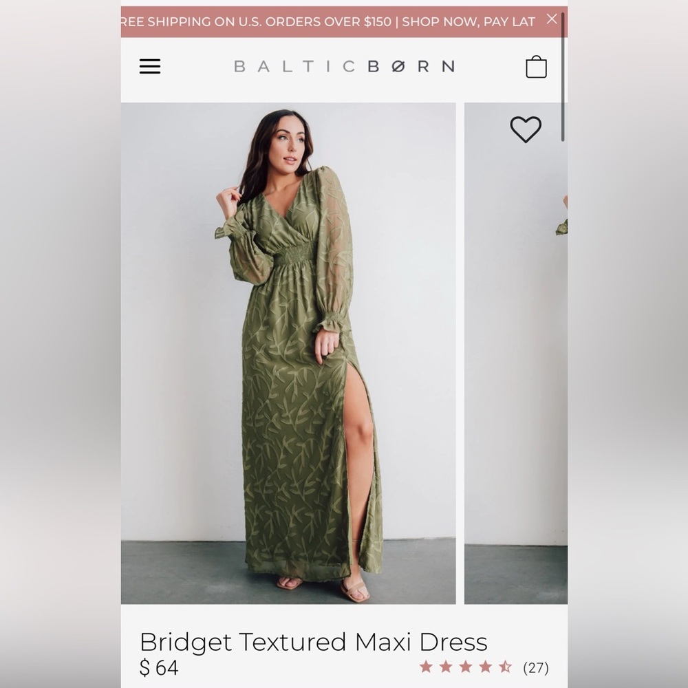 Baltic Born Dusty Olive Dress